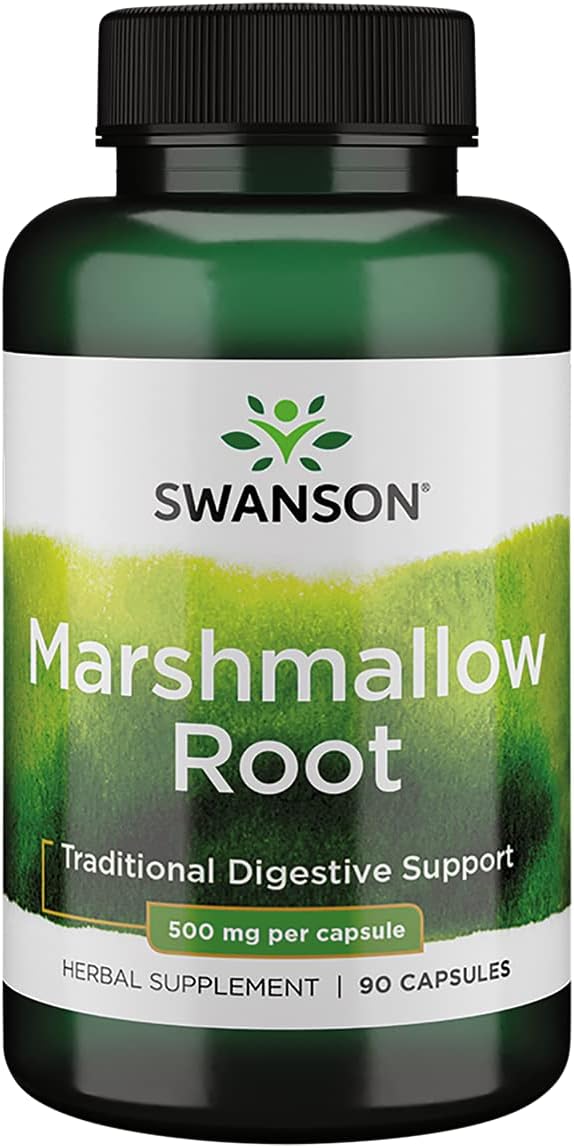 Suplemento Swanson Raíz de malvavisco saludable  90 cápsulas