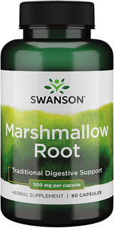 Suplemento Swanson Raíz de malvavisco saludable  90 cápsulas