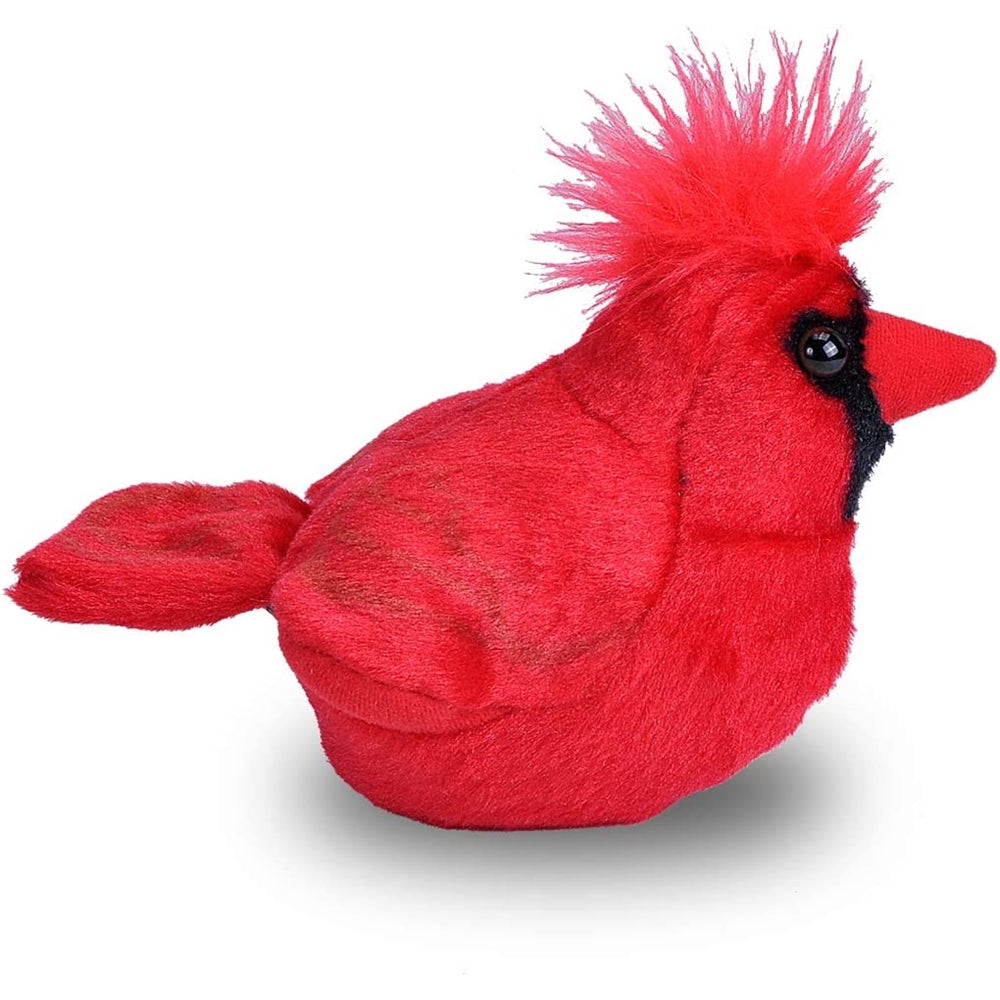 Peluche de Cardinal con auténtico sonido de pájaro Rojo