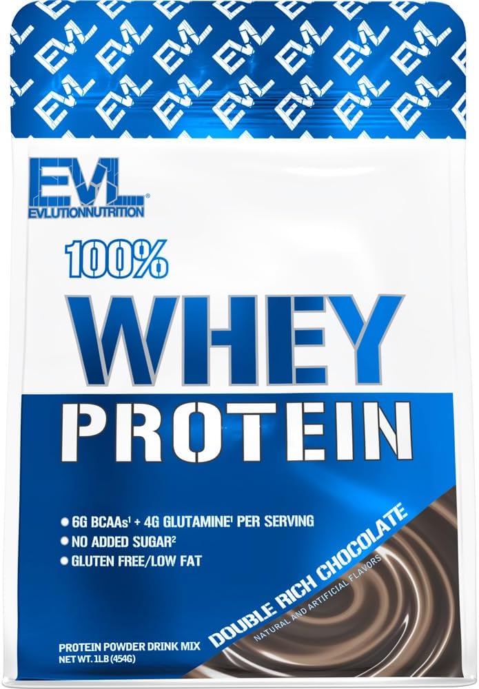 Proteína de Suero Evlution Nutrition 25g BCAAs 4g Glutamina 1LB