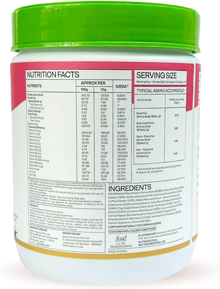 Proteína y hierbas para mujer 17.64 oz (16 porciones) 1.1 lb