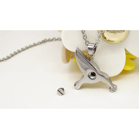 Collar de urna de Colibri de acero inoxidable, cremación