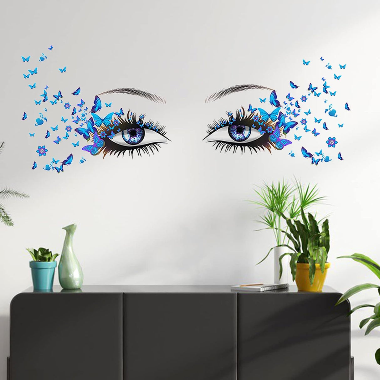 Stickers Pared X-xdaonl, Vinilo Mate, Decoración Mariposa