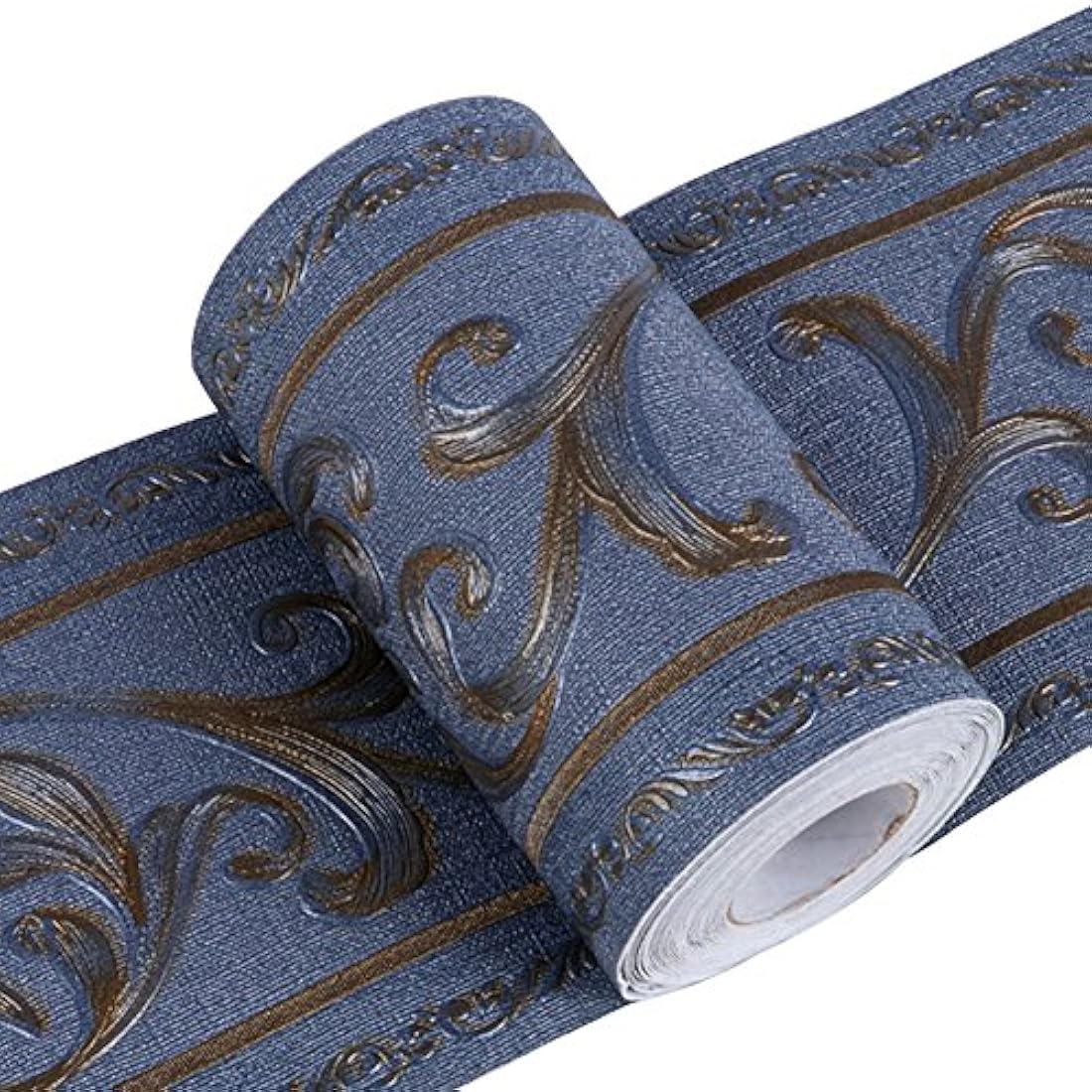 Adhesivo decorativo para pared (4.2 x 196.6 in), diseño Azul