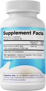 Suplemento de Colostro Bovino Vitamatic 1000 mg - 120 Cápsulas