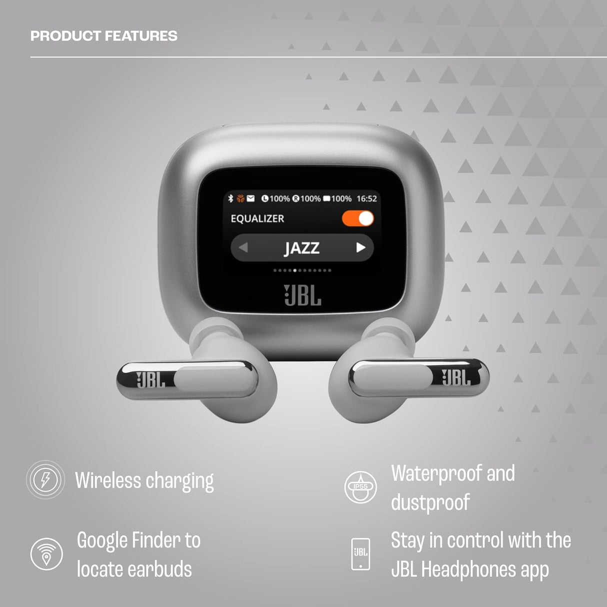 Auriculares JBL Live Beam 3 - Inalámbricos, ANC, 48H, IP55