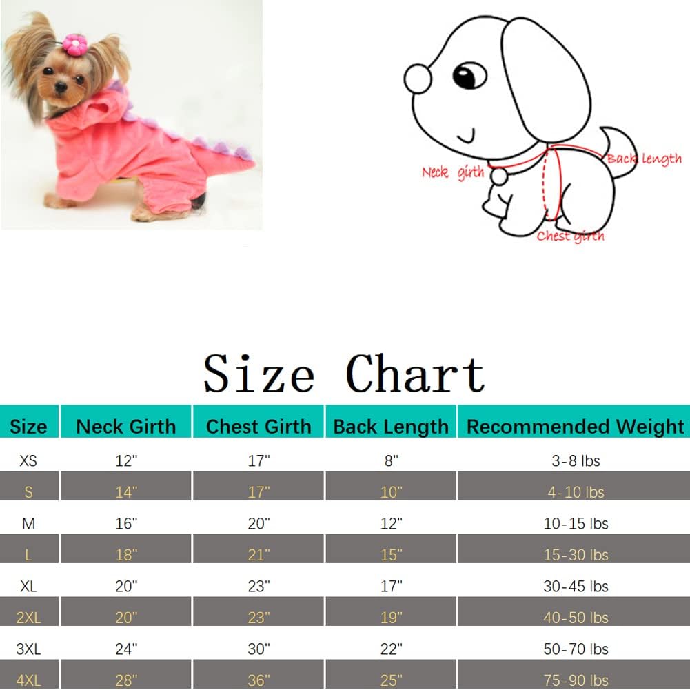 Disfraces de dinosaurio para perros talla XL