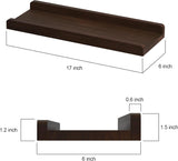 Estante Flotante Love-KANKEI de Madera, 17 Pulgadas, 2 Piezas