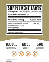 Reishi Mushroom Extract Powder - Ganoderma Lucidum, Gluten Free