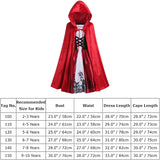 Disfraz de Princesa con Capa Roja para Niñas - Deluxe Halloween