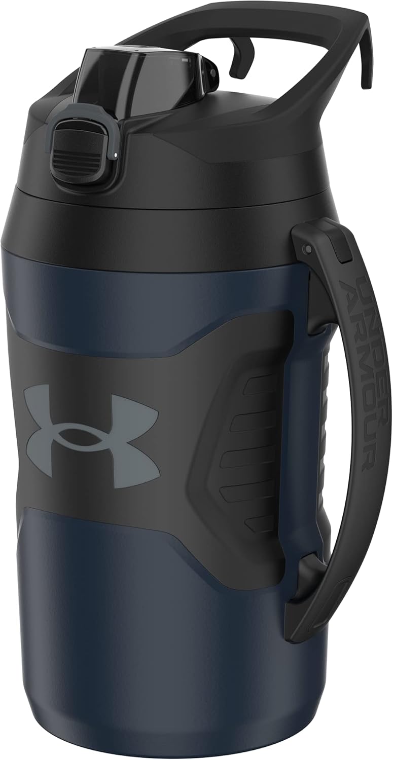 Under Armour, Playmaker Jug - Botella deportiva de agua con asa, aislamiento de espuma y resistente a fugas, 64 onzas y 32 onzas