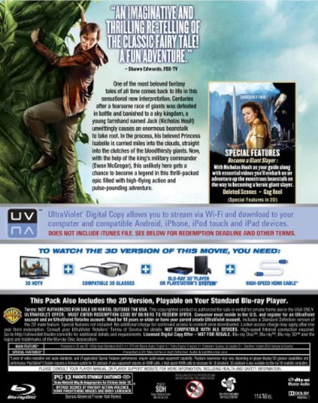Jack the Giant Slayer (paquete combinado de Blu-ray 3D