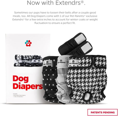 Pet Parents Pañales y extensores lavables prémium 3