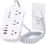 Cable de extensión plano, regleta de alimentación de enchufe