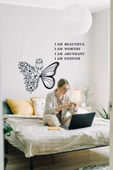 Vinilo Decorativo 'Soy Hermosa' - Motivacional para Espacios