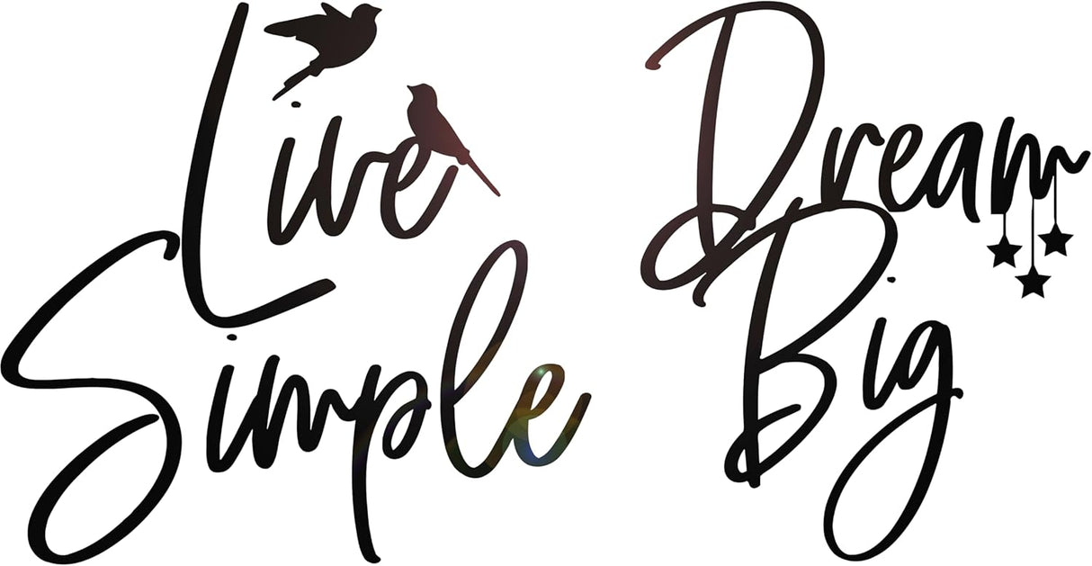 Vinilo Decorativo Live Simple Dream Big, Estilo Inspirador g7554