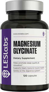 LES Labs Magnesio Glicinato – Sueño, Corazón, Estrés, 120 cápsulas