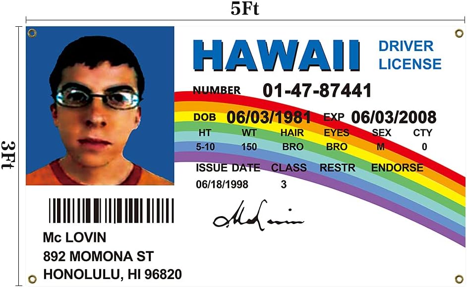 "Bandera McLovin ID 3x5 Ft Resistente UV para Decoración Interior/Exterior"