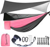 Hamaca Camping con Mosquitera y Tarp, Portátil, Doble, Nylon
