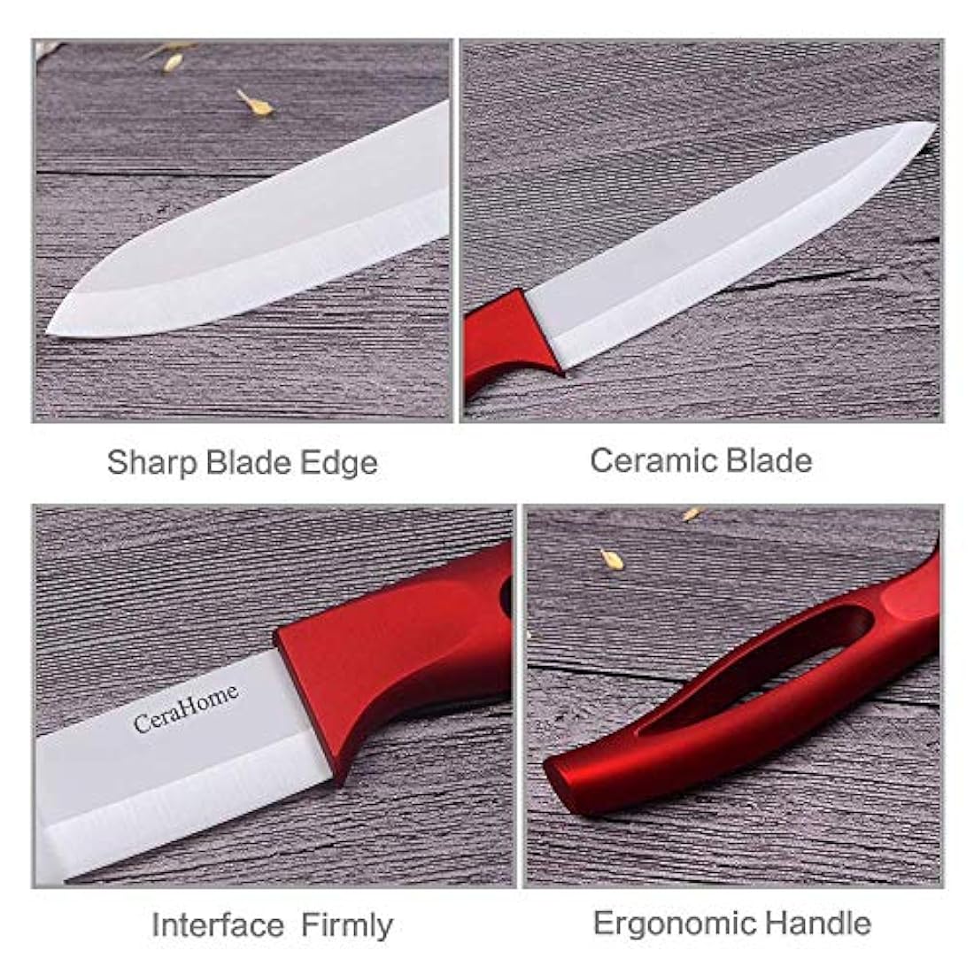 Cuchillo de cerámica profesional de 4 piezas