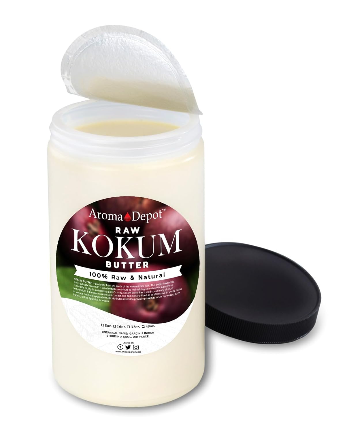 Manteca de Kokum Sin Refino para Piel, Cuerpo y Cabello