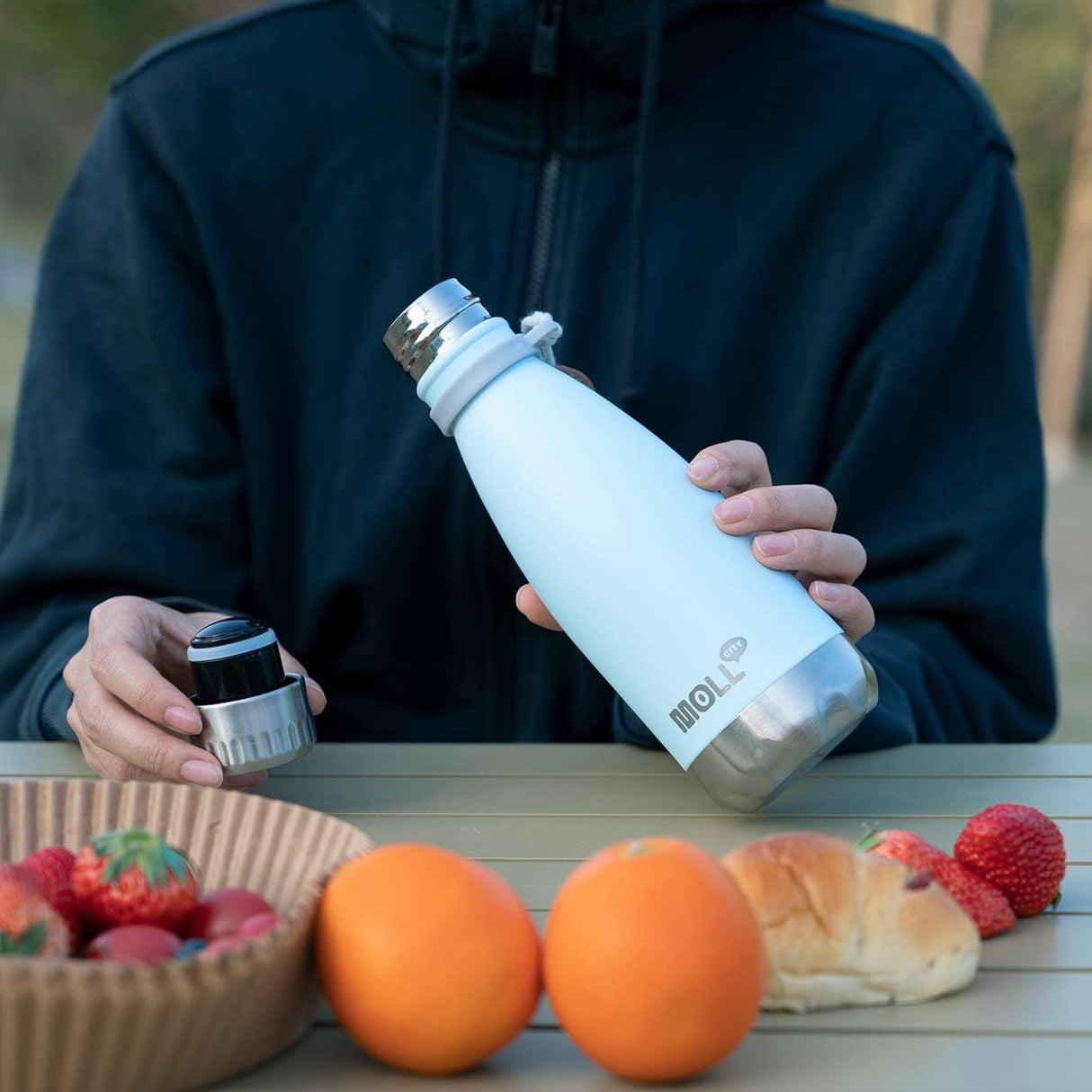 Botella de Agua 12 oz - Acero Inoxidable Aislada - Antifugas