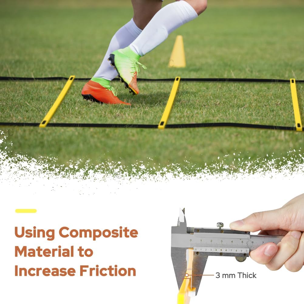 Escalera de agilidad GHB, 12 peldaños, 20 pies, con bolsa