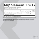 Suplemento Sports Research Berberina Apoyo metabólico 1000mg