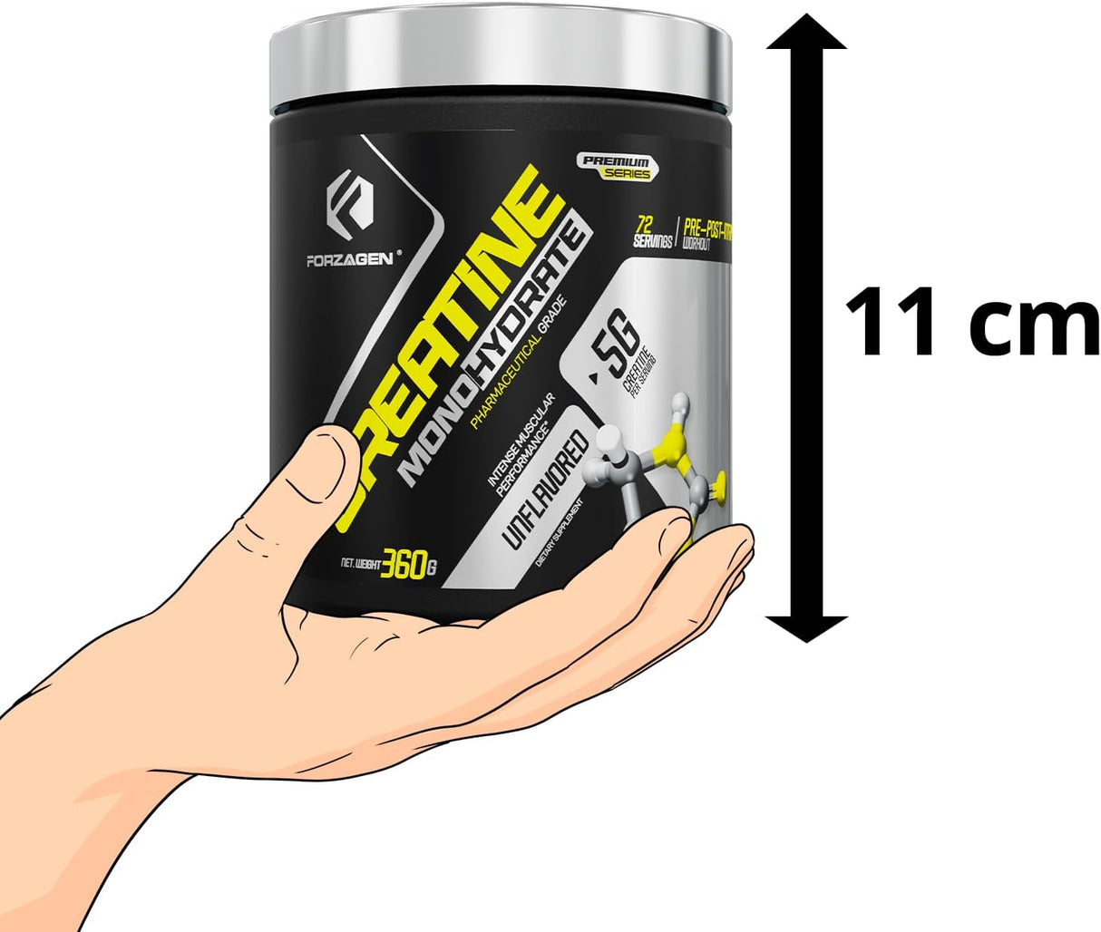 Forzagen Creatina Monohidratada Micronizada 72 Servings