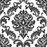 Papel tapiz adhesivo con diseño de Damasco negro(20.5x18ft)
