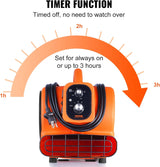 VEVOR Soplador de Aire 1/4 HP 1000 CFM, 4 Ángulos, Portátil