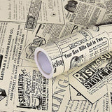 Wenmer papel de contacto de periódicos vintage autoadhesivo