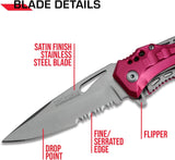Cuchillo táctico EDC TF-705 con abrebotellas y punzón de vidrio