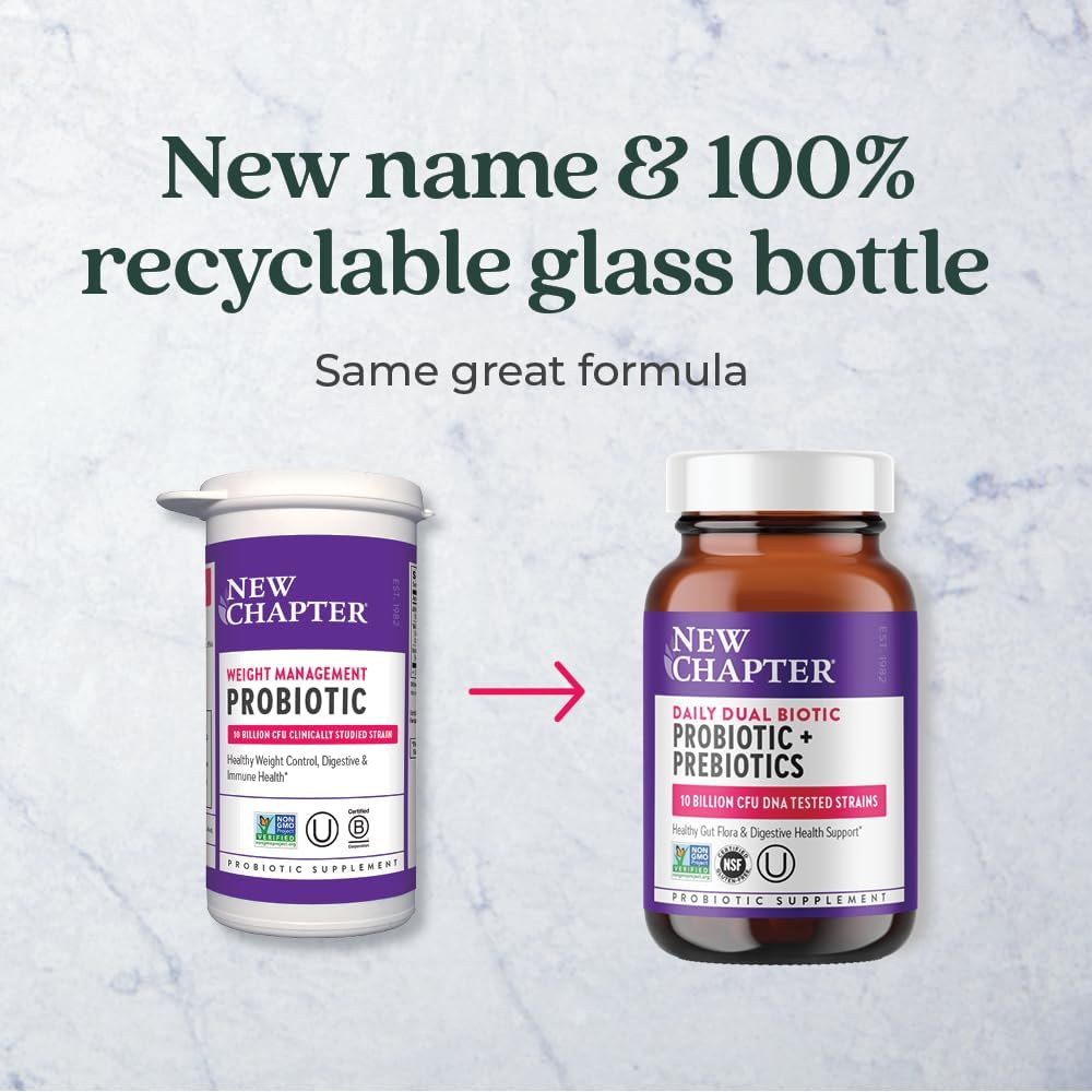 Nuevo Capítulo Daily Dual Biotic Probiótico + Prebiótico, 60 cápsulas
