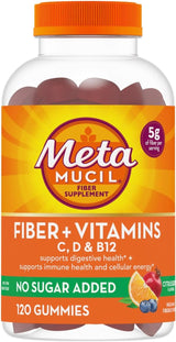 Metamucil Gomitas de suplemento de fibra más vitaminas C, D