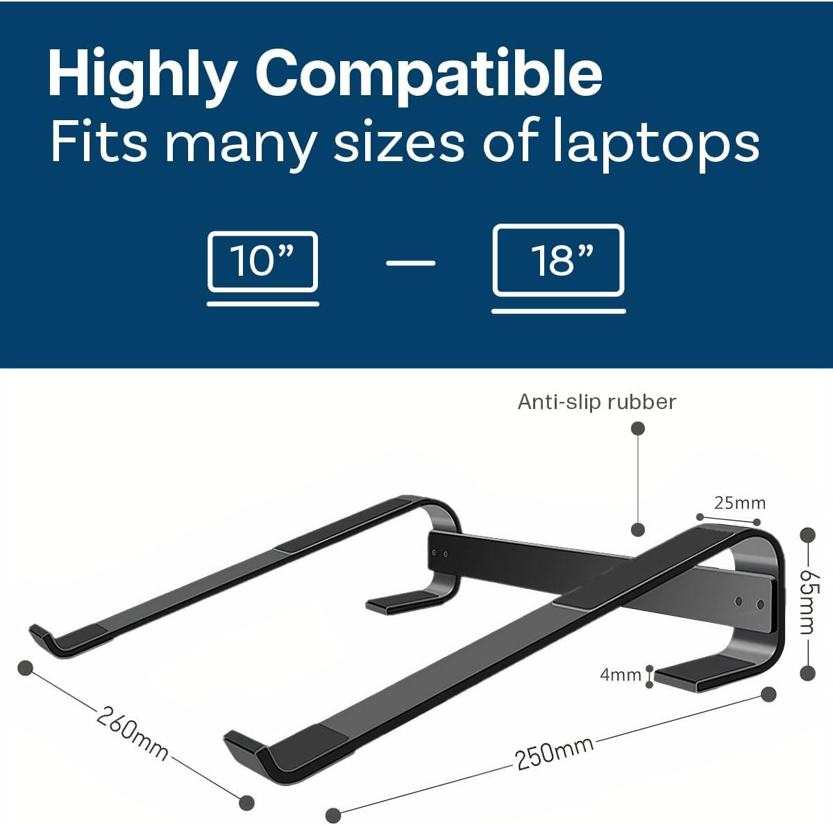Soporte universal ventilado para computadora portátil