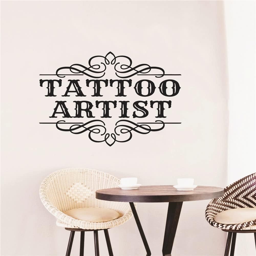 Vinilo Decorativo para Estudio de Tatuajes, AFN132, 22x16 Pulgadas