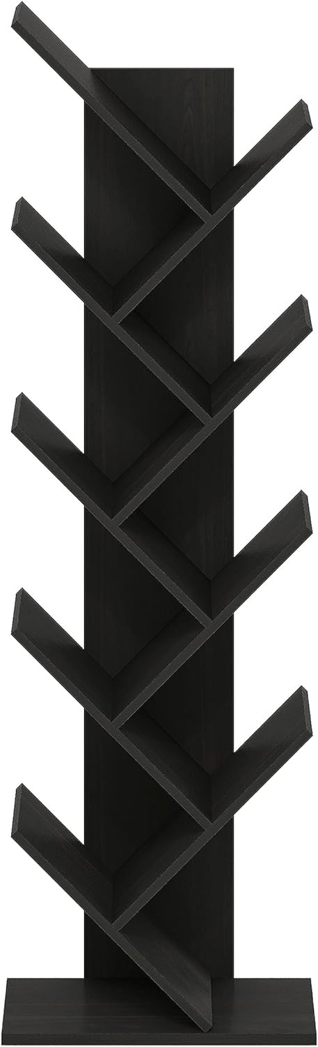 Estantería de pie estilo árbol de 9 niveles, modelo espresso