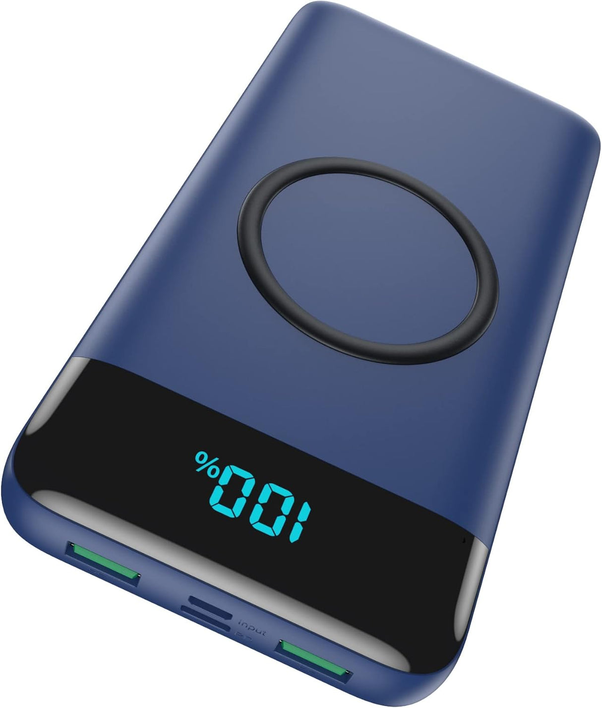 Cargador portátil inalámbrico pantalla LED inteligente azul