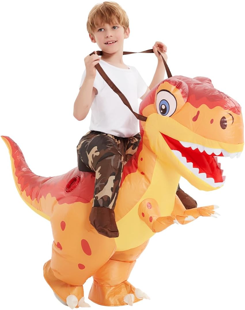 Disfraz Inflable Dinosaurio para Niños COMIN, Divertido Halloween