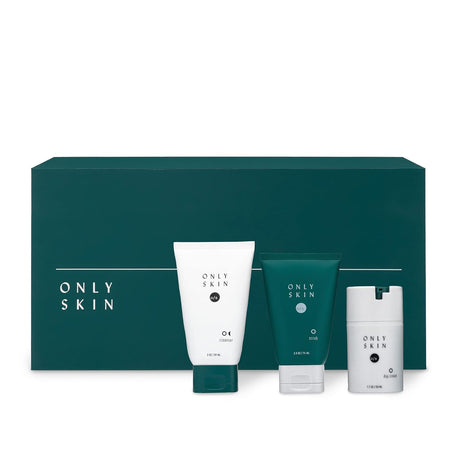 Limpiador facial, exfoliante y crema de día hidratante