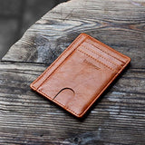 Buffway - Bloqueo de Cuero Carteras para Hombres Mujeres