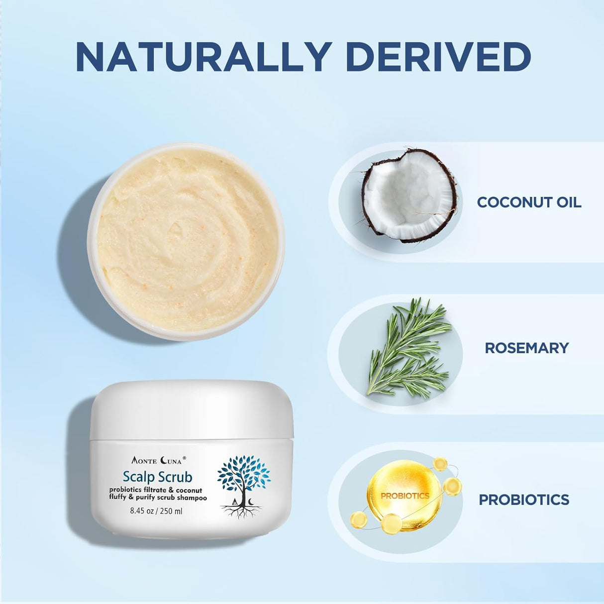 Exfoliante para el cuero cabelludo tratamiento con picazón