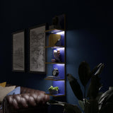 Estante Flotante 5 Niveles con Luz LED, Diseño Vertical, Modelo Torre