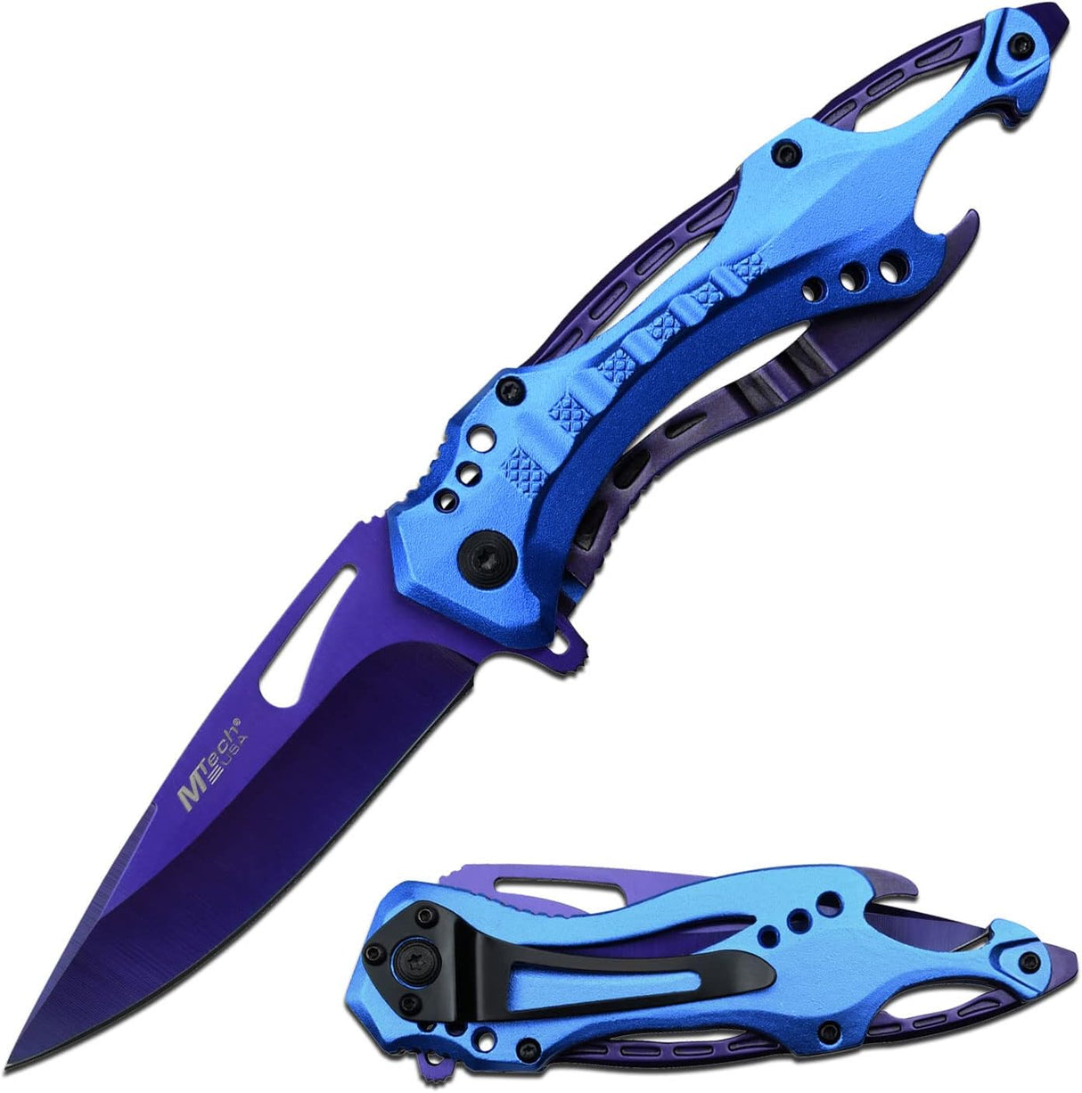 Cuchillo plegable táctico asistido MT-A705 con clip