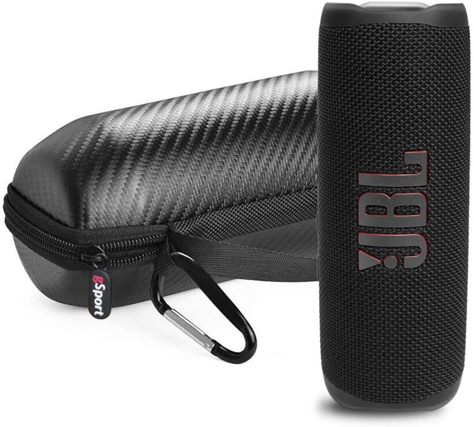 Altavoz Negro portátil JBL Flip 6 a prueba de agua con estuche gSport