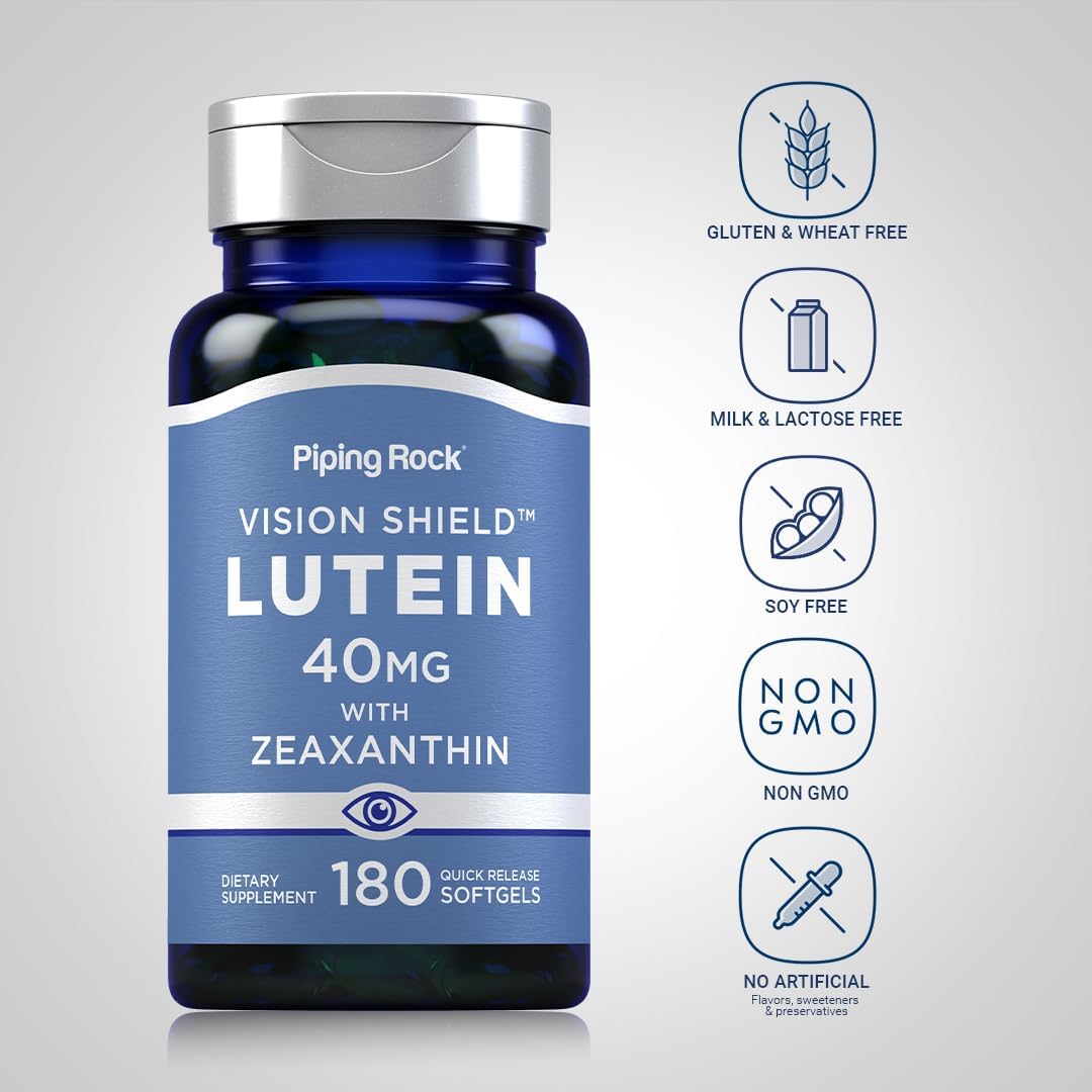 Piping Rock Luteína & Zeaxantina 40mg 180 cápsulas