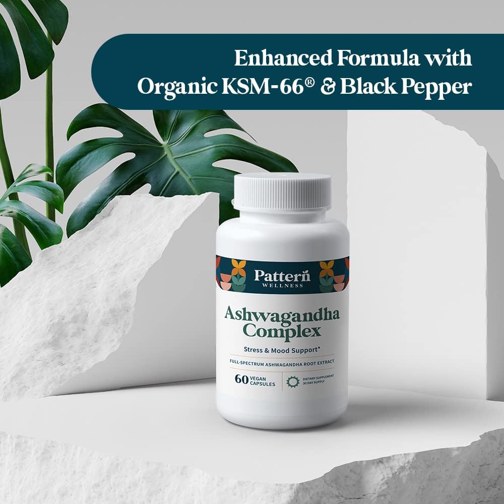 Complejo de Ashwagandha - Pattern Wellness - 60 Cápsulas Veganas