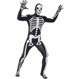 Disfraces de Halloween de esqueleto talla M negro y blanco