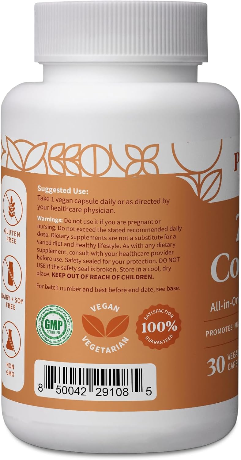 Complejo de Zinc Pattern Wellness con Vitamina C y Probióticos - 30 Cápsulas